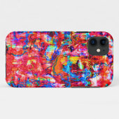 可愛数々のい色の抽象芸術絵画波 Case-Mate iPhoneケース (裏面(横))