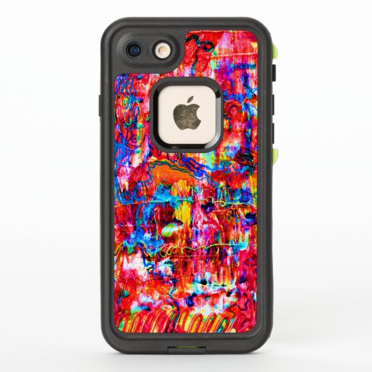 可愛数々のい色の抽象芸術絵画波 LifeProof iPhoneケース (裏面)