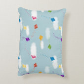 可愛数々のい色の飛んでいる凧キッズパターン アクセントクッション (裏面(縦))