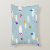 可愛数々のい色の飛んでいる凧キッズパターン アクセントクッション (正面(垂直))