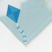 可愛数々のい色の飛んでいる凧キッズパターン フリースブランケット (角)