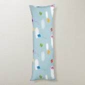 可愛数々のい色の飛んでいる凧キッズパターン ボディピロー (裏面 (縦))