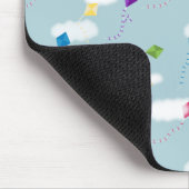 可愛数々のい色の飛んでいる凧キッズパターン マウスパッド (コーナー)