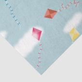 可愛数々のい色の飛んでいる凧キッズパターン 薄葉紙 (詳細)