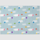 可愛数々のい色の飛んでいる凧キッズパターン 薄葉紙 (正面)