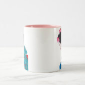 可愛日本のいさくらんぼの芸者 ツートーンマグカップ (中央)