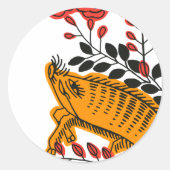 可愛日本のいシール – hanafuda ラウンドシール (正面)