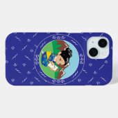 可愛日本のい女絵画の子の風景青 Case-Mate iPhoneケース (裏面 (横))