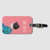 可愛日本のい芸者で名前もカスタマイズ可能 ラゲッジタグ (正面横)