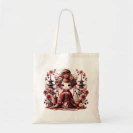 可愛日本のい芸者のシーン トートバッグ