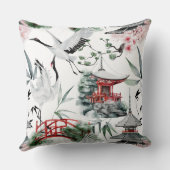 可愛日本のい鳥模様 クッション (裏面)