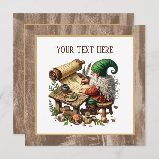 可愛書い格言パーティー 招待状 (正面/裏面)