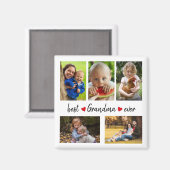 可愛最高のいおばあちゃん5枚フォトカスタムー マグネット (正面/裏面)