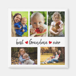 可愛最高のいおばあちゃん5枚フォトカスタムー マグネット