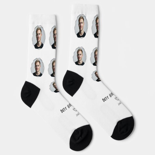 可愛最高のいガールフレンド写真ハート ソックス (右)