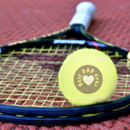 可愛最高のいパパエバータイポグラフィとハート父 テニスボール