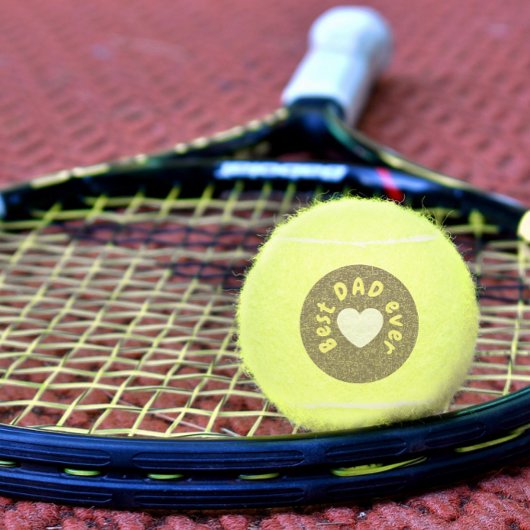 可愛最高のいパパエバータイポグラフィとハート父 テニスボール
