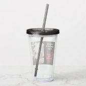 可愛最高のいパパエバーパピードッグ赤いハートワンフォトG アクリルタンブラー (裏面)