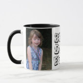 可愛最高のいパパ今まで2つの写真黒い父の日 マグカップ (左)