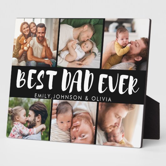 可愛最高のいパパ史上初の父の日フォトコラージュ フォトプラーク (側面)