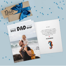 可愛最高のいパパEver Father's Day Seahorse写真 カード