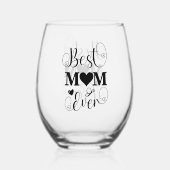 可愛最高のいママの表裏脚本 ステムなしワイングラス (正面)