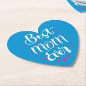 可愛最高のいママ文字と小さな星 ペーパーコースター (アングル)