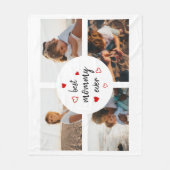 可愛最高のいモーミー4フォトコラージュ母の日 フリースブランケット (正面)