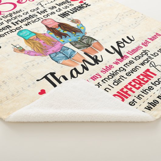 可愛最高のい友達のギフトおもしろい、友情の日の贈り物 シェルパブランケット (3/4)