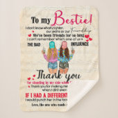 可愛最高のい友達のギフトおもしろい、友情の日の贈り物 シェルパブランケット (正面)