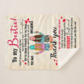 可愛最高のい友達のギフトおもしろい、友情の日の贈り物 シェルパブランケット (正面(横))