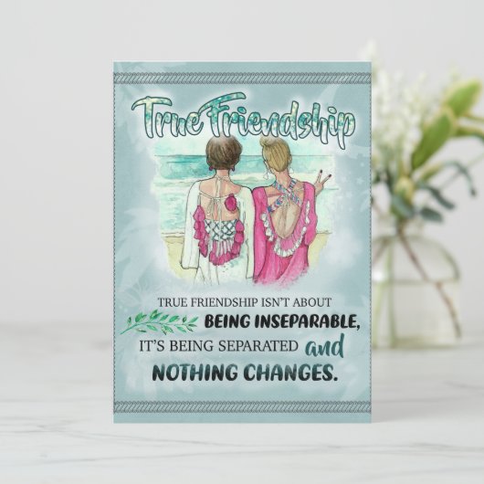 可愛最高のい友達のギフトおもしろい、友情の日の贈り物 シーズンカード (スタンド正面)
