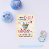 可愛最高のい友達のギフトおもしろい、友情の日の贈り物 チラシ (シングル)