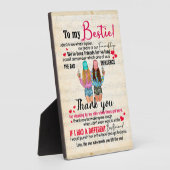 可愛最高のい友達のギフトおもしろい、友情の日の贈り物 フォトプラーク (側面)