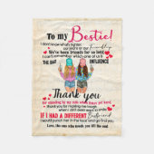 可愛最高のい友達のギフトおもしろい、友情の日の贈り物 フリースブランケット (正面)