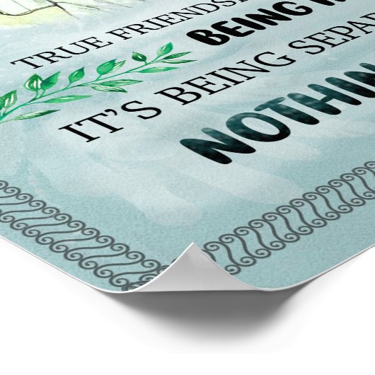 可愛最高のい友達のギフトおもしろい、友情の日の贈り物 ポスター (角)