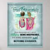 可愛最高のい友達のギフトおもしろい、友情の日の贈り物 ポスター (正面)