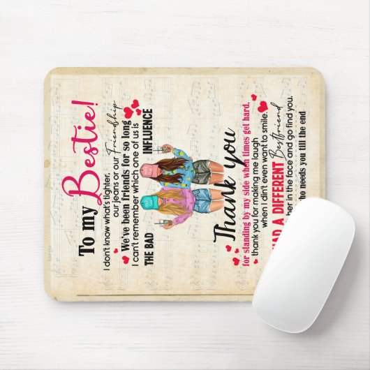 可愛最高のい友達のギフトおもしろい、友情の日の贈り物 マウスパッド (マウス)