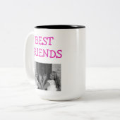 可愛最高のい友達BFF写真 ツートーンマグカップ (正面左)