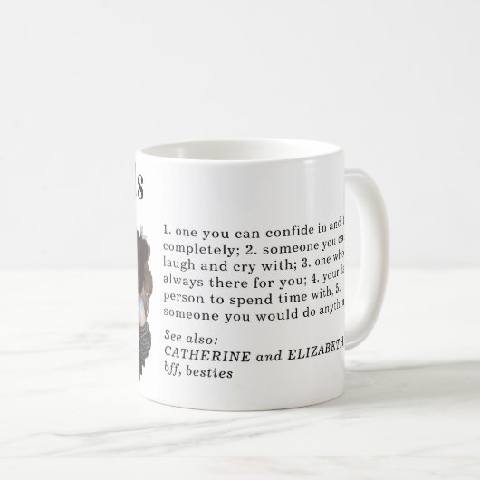 可愛最高のい友達BFF辞書定義写真 コーヒーマグカップ (正面右)