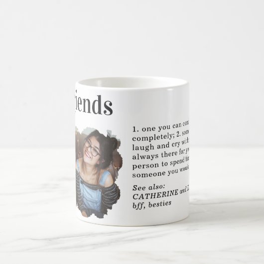 可愛最高のい友達BFF辞書定義写真 コーヒーマグカップ (中央)