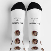 可愛最高のい彼氏の写真ハート ソックス (上部)