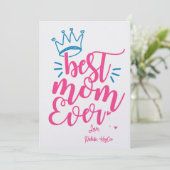 可愛最高のい母は今まで女王の母の日カード 招待状 (スタンド正面)