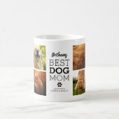 可愛最高のい犬のママ写真コラージコーヒーマグ コーヒーマグカップ (中央)