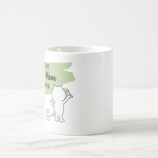 可愛最高のい猫の母は常に女性コーヒーマグ コーヒーマグカップ (中央)