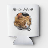 可愛最高のい猫パパの写真 缶クーラー (裏面)