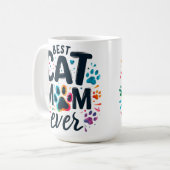 可愛最高のい猫ママ コーヒーマグカップ (正面左)