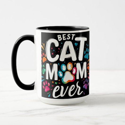可愛最高のい猫ママ マグカップ (左)