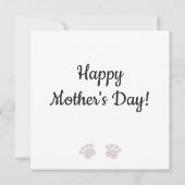 可愛最高のい眠る子犬のパッププリントを持つ犬の母 カード (裏面)