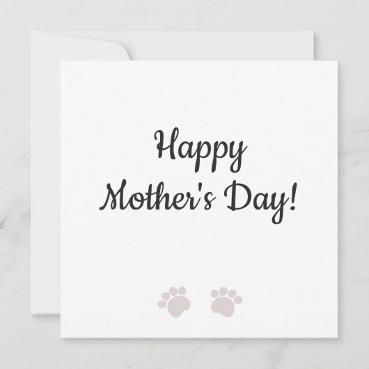 可愛最高のい眠る子犬のパッププリントを持つ犬の母 カード (裏面)